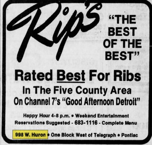 Heroes Bar-BQ & Brew (Rips BaRestaurant) - Aug 18 1983 Article (newer photo)